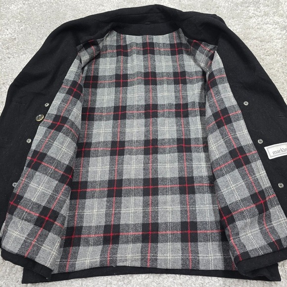 Vintage Mackintosh Peacoat Womens XL Black Wool Classic Made in USA READ - Picture 6 of 14